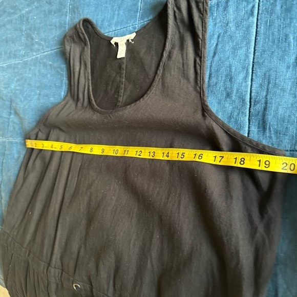 Eileen Fisher Organic Cotton Drawstring Waist Dress Size Large Petite - Picture 7 of 11